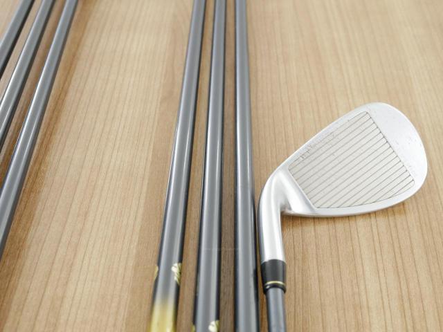 Iron set : Taylormade : ชุดเหล็ก Taylormade Gloire G (รุ่นท๊อปสุด ตีไกลมากๆ เหล็ก 7 Loft 26.5 หน้าเด้ง) มีเหล็ก 6-Pw,Aw,Sw (7 ชิ้น) ก้านกราไฟต์ Flex R