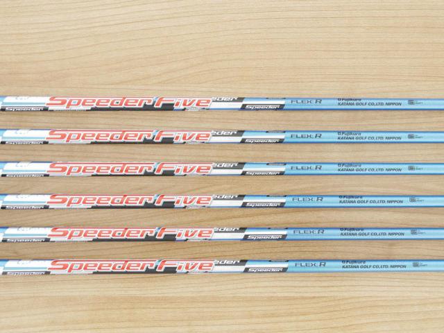 Iron set : Katana : ชุดเหล็ก Katana Sword GS-7 (หน้าเด้ง) มีเหล็ก 6-Pw,Sw (6 ชิ้น) ก้านกราไฟต์ Fujikura Speeder Five Flex R