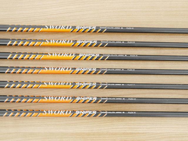 Iron set : Katana : ชุดเหล็กกระเทย Katana Izu Max Sniper มีเหล็ก 7-Pw,Aw,As,Sw (7 ชิ้น เบอร์ 7 ตีระยะเท่าเหล็ก 6 ปกติ) ก้านกราไฟต์ Flex R