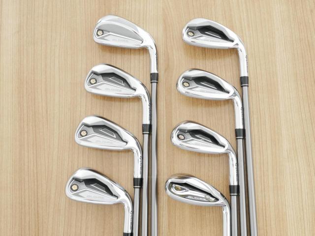 Iron set : Taylormade : ชุดเหล็ก Taylormade Gloire (รุ่นท๊อปสุด Japan Spec. ใบใหญ่ ตีง่าย ไกล) มีเหล็ก 5-Pw,Aw,Sw (8 ชิ้น) ก้านกราไฟต์ Flex R