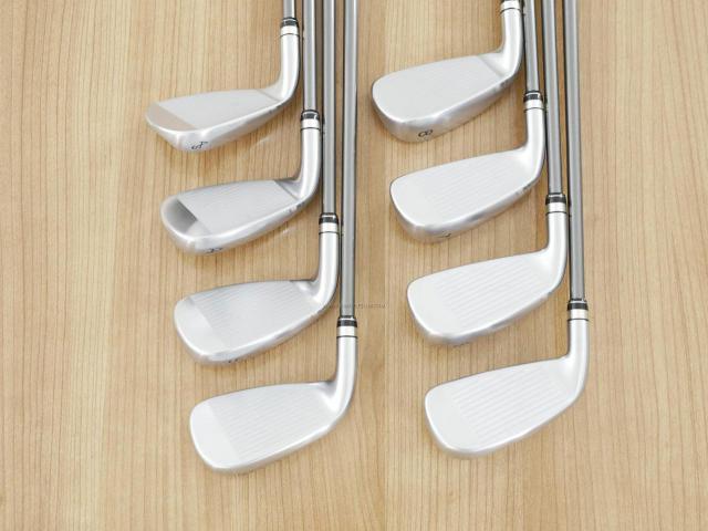 Iron set : PRGR : ชุดเหล็กกระเทย PRGR Super Egg Iron (รุ่นปี 2023 ตัวท๊อปสุด หน้าเด้งเกินกฏ ใช้แข่งไม่ได้ ตีไกลมากๆ) มีเหล็ก 5-Pw,Aw,As (8 ชิ้น) ก้านกราไฟต์ Flex R (M-37)