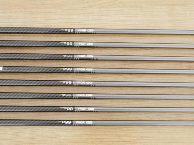 Iron set : PRGR : ชุดเหล็กกระเทย PRGR Super Egg Iron (รุ่นปี 2023 ตัวท๊อปสุด หน้าเด้งเกินกฏ ใช้แข่งไม่ได้ ตีไกลมากๆ) มีเหล็ก 5-Pw,Aw,As (8 ชิ้น) ก้านกราไฟต์ Flex R (M-37)