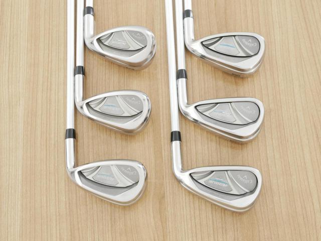 Lady club : All : ชุดเหล็ก Callaway Rogue Star CF18 (ออกปี 2018 ตีง่าย ไกลมากๆ) มีเหล็ก 6-Pw,Sw (6 ชิ้น) ก้านกราไฟต์ Mitsubishi FUBUKI 40 Flex L