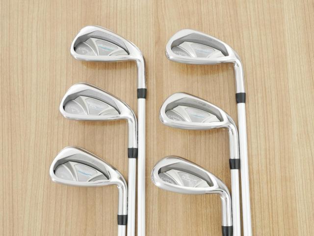 Lady club : All : ชุดเหล็ก Callaway Rogue Star CF18 (ออกปี 2018 ตีง่าย ไกลมากๆ) มีเหล็ก 6-Pw,Sw (6 ชิ้น) ก้านกราไฟต์ Mitsubishi FUBUKI 40 Flex L