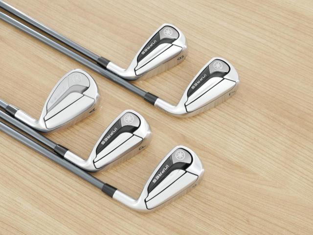 Iron set : Yamaha : ชุดเหล็ก Yamaha Inpres DriveStar Type D (รุ่นล่าสุด ปี 2025 ตีไกลที่สุด ไกลกว่าเหล็กทั่วไป 2 เบอร์ หน้าเด้งมากๆ) มีเหล็ก 7-Pw,Aw (5 ชิ้น) ก้านกราไฟต์ Fujikura Speeder NX M-425i Flex R