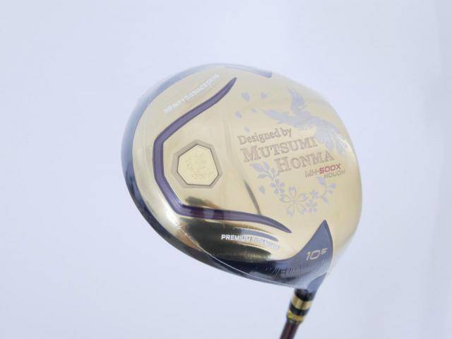 Driver : Other Brand : **ของใหม่ ยังไม่แกะพลาสติก** ไดรเวอร์ Mutsumi Honma MH500X HOUOH (หัวขนาด 500cc. หน้าเด้งเกินกฏ) Loft 10.5 Flex SR