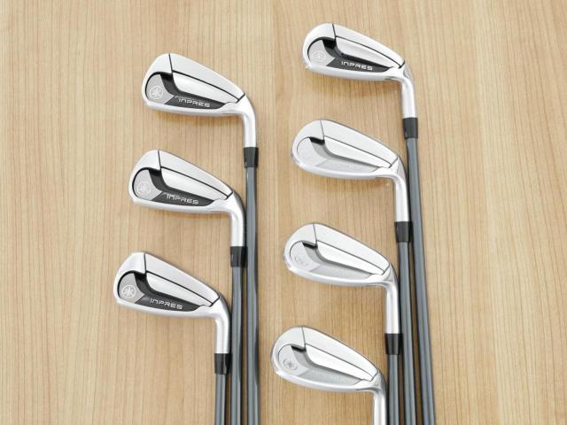 Iron set : Yamaha : ชุดเหล็ก Yamaha Inpres DriveStar Type D (รุ่นล่าสุด ออกปี 2024 ตีไกลที่สุด ไกลกว่าเหล็กทั่วไป 2 เบอร์ หน้าเด้งมากๆ) มีเหล็ก 7-Pw,Aw,As,Sw (7 ชิ้น) ก้านกราไฟต์ Fujikura Speeder NX M-425i Flex SR