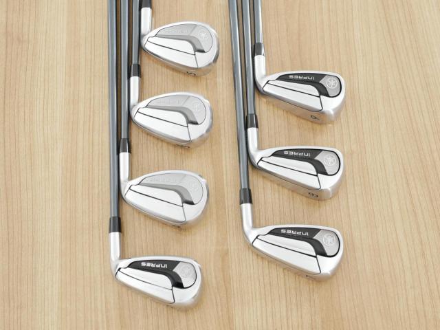 Iron set : Yamaha : ชุดเหล็ก Yamaha Inpres DriveStar Type D (รุ่นล่าสุด ออกปี 2024 ตีไกลที่สุด ไกลกว่าเหล็กทั่วไป 2 เบอร์ หน้าเด้งมากๆ) มีเหล็ก 7-Pw,Aw,As,Sw (7 ชิ้น) ก้านกราไฟต์ Fujikura Speeder NX M-425i Flex SR