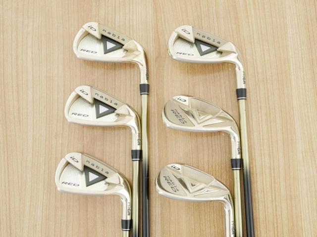 Iron set : PRGR : ชุดเหล็ก PRGR ID Nabla Red Titan (รุ่นท๊อปสุด หน้าเด้ง ไกลมาก) มีเหล็ก 6-Pw,Aw (6 ชิ้น) ก้านกราไฟต์ M-35 Flex R2