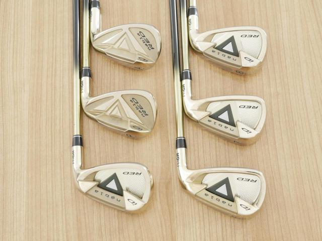 Iron set : PRGR : ชุดเหล็ก PRGR ID Nabla Red Titan (รุ่นท๊อปสุด หน้าเด้ง ไกลมาก) มีเหล็ก 6-Pw,Aw (6 ชิ้น) ก้านกราไฟต์ M-35 Flex R2