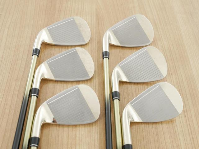 Iron set : PRGR : ชุดเหล็ก PRGR ID Nabla Red Titan (รุ่นท๊อปสุด หน้าเด้ง ไกลมาก) มีเหล็ก 6-Pw,Aw (6 ชิ้น) ก้านกราไฟต์ M-35 Flex R2