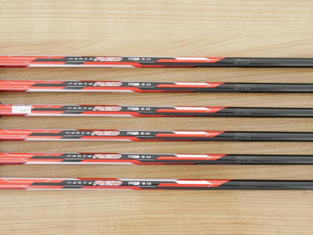Iron set : PRGR : ชุดเหล็ก PRGR ID Nabla Red Titan (รุ่นท๊อปสุด หน้าเด้ง ไกลมาก) มีเหล็ก 6-Pw,Aw (6 ชิ้น) ก้านกราไฟต์ M-35 Flex R2