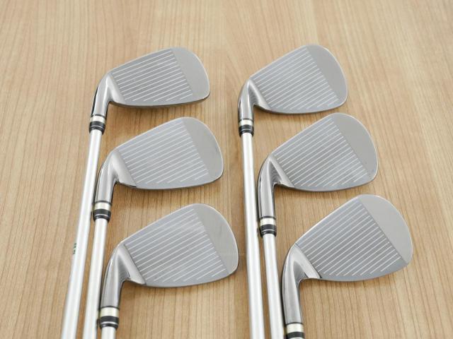 Iron set : PRGR : ชุดเหล็กกระเทย PRGR New Egg Iron (ปี 2017 ตีง่ายและไกลมาก) มีเหล็ก 6-Pw,Aw (6 ชิ้น) ก้านกราไฟต์ M-37 Flex R