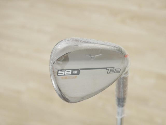 Wedge : Other : **ของใหม่ ยังไม่แกะพลาสติก** Wedge Mizuno T22 Forged Loft 58 ก้านเหล็ก Dynamic Gold S200