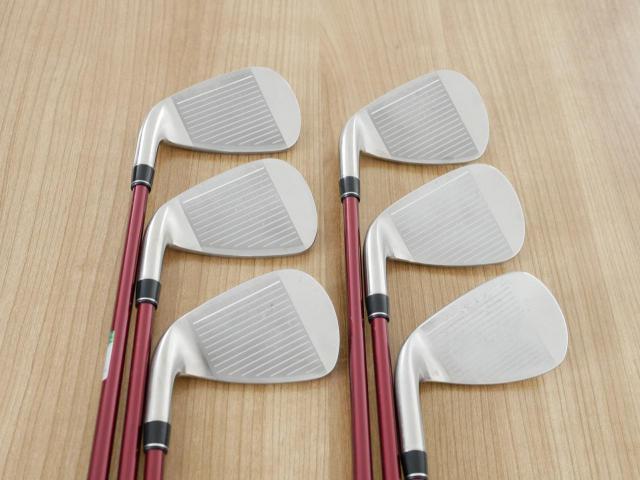 Iron set : PRGR : ชุดเหล็ก PRGR Red Titan Face (รุ่นปี 2018 หน้าเด้ง ตีไกลมาก) มีเหล็ก 6-Pw,Aw (6 ชิ้น) ก้านกราไฟต์ M-37 Flex R