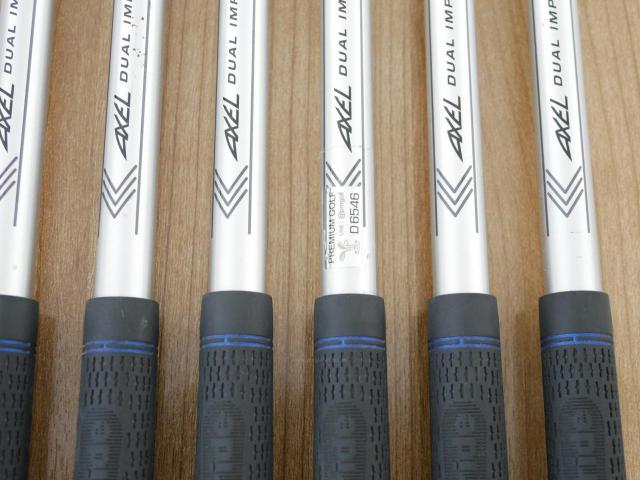 Iron set : Tsuruya : ชุดเหล็ก Tsuruya AXEL Dual Impact Z HM (หน้าเด้ง) มีเหล็ก 5-Pw (6 ชิ้น) ก้านกราไฟต์ Flex R