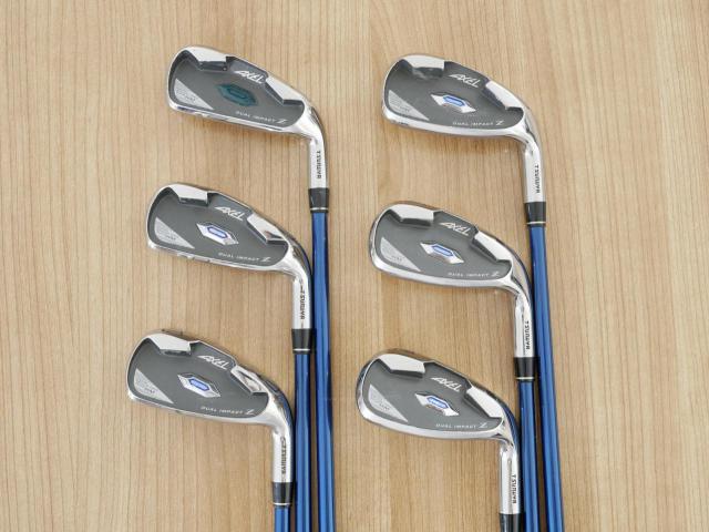 Iron set : Tsuruya : ชุดเหล็ก Tsuruya AXEL Dual Impact Z HM (หน้าเด้ง) มีเหล็ก 5-Pw (6 ชิ้น) ก้านกราไฟต์ Flex R
