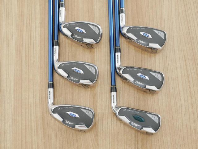 Iron set : Tsuruya : ชุดเหล็ก Tsuruya AXEL Dual Impact Z HM (หน้าเด้ง) มีเหล็ก 5-Pw (6 ชิ้น) ก้านกราไฟต์ Flex R