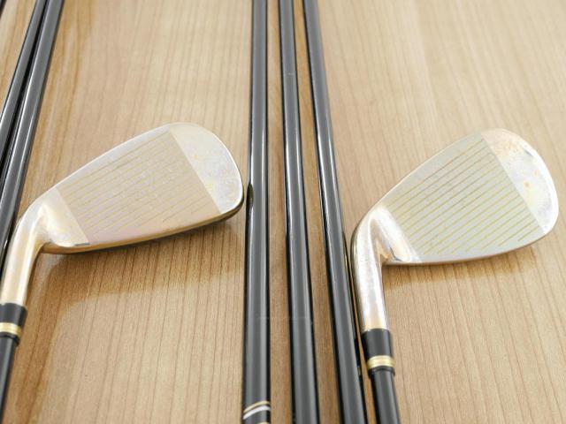 Iron set : Katana : ชุดเหล็กกระเทย Katana Voltio G Series มีเหล็ก 5-Pw,Aw,As,Sw (9 ชิ้น ระยะเทียบเท่า เหล็ก 6-Pw,Aw,Sw) ก้าน Tour AD VT-5 Flex R