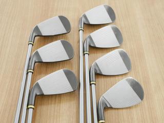 Iron set : PRGR : ***มีตำหนิ** ชุดเหล็กกระเทย PRGR Super Egg Iron (ปี 2018 ตัวท๊อปสุด หน้าเด้งเกินกฏ ใช้แข่งไม่ได้ ตีไกมลมากๆ) มีเหล็ก 5-Pw,Sw (7 ชิ้น)  ก้านกราไฟต์ Flex R (M-37)