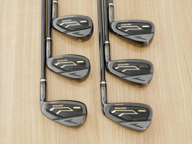 Iron set : Honma : ชุดเหล็ก Honma Beres 09 Forged Black (ออกปี 2024 สวยมากๆ) มีเหล็ก 7-11,Aw (6 ชิ้น เทียบเท่า 6-Pw,Aw) ก้าน ARMRQ FX Flex R