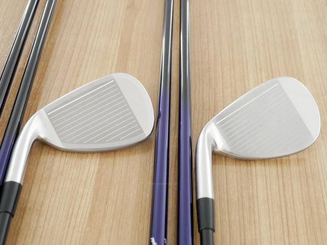 Iron set : Mizuno : ชุดเหล็ก Mizuno JPX EIII SV Titanium (ตัวท้อป ใบใหญ่ที่สุดของ Mizuno ตีง่ายมาก หน้าเด้ง ตีไกล) มีเหล็ก 6-Pw,Aw,Sw (7 ชิ้น) ก้านกราไฟต์ Flex SR