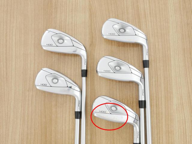 Iron set : Titleist : **มีตำหนิ** ชุดเหล็ก Titleist T400 (รุ่นล่าสุด ออกปี 2023 ตีง่ายที่สุด ไกลที่สุด) มีเหล็ก 7-Pw,43 (5 ชิ้น) ก้านกราไฟต์ Titleist 3D401 i50 Flex R