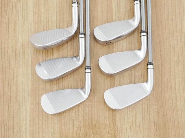 Iron set : PRGR : ชุดเหล็กกระเทย PRGR NEW Egg (ปี 2020 ตีง่ายและไกลมากๆ เด้งสุดๆ COR 0.82) มีเหล็ก 6-Pw,Aw (6 ชิ้น) ก้านกราไฟต์ M-37 Flex R