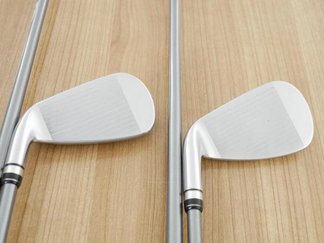 Iron set : PRGR : ชุดเหล็กกระเทย PRGR NEW Egg (ปี 2020 ตีง่ายและไกลมากๆ เด้งสุดๆ COR 0.82) มีเหล็ก 6-Pw,Aw (6 ชิ้น) ก้านกราไฟต์ M-37 Flex R