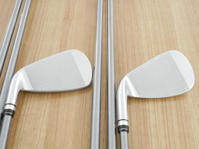 Iron set : PRGR : ชุดเหล็กกระเทย PRGR NEW Egg (ปี 2020 ตีง่ายและไกลมากๆ เด้งสุดๆ COR 0.82) มีเหล็ก 6-Pw,Aw (6 ชิ้น) ก้านกราไฟต์ M-37 Flex R