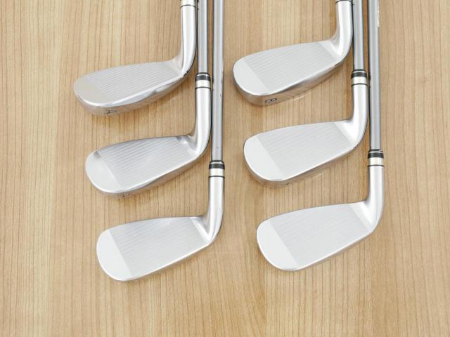 Iron set : PRGR : ชุดเหล็กกระเทย PRGR NEW Egg (ปี 2020 ตีง่ายและไกลมากๆ เด้งสุดๆ COR 0.82) มีเหล็ก 6-Pw,Aw (6 ชิ้น) ก้านกราไฟต์ M-37 Flex R