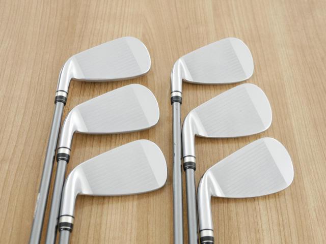 Iron set : PRGR : ชุดเหล็กกระเทย PRGR NEW Egg (ปี 2020 ตีง่ายและไกลมากๆ เด้งสุดๆ COR 0.82) มีเหล็ก 6-Pw,Aw (6 ชิ้น) ก้านกราไฟต์ M-37 Flex R