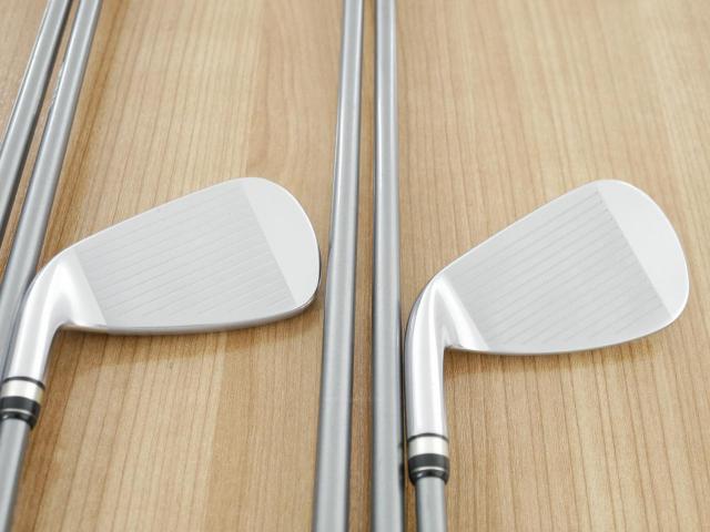 Iron set : PRGR : ชุดเหล็กกระเทย PRGR NEW Egg (ปี 2020 ตีง่ายและไกลมากๆ เด้งสุดๆ COR 0.82) มีเหล็ก 6-Pw,Aw (6 ชิ้น) ก้านกราไฟต์ M-37 Flex R