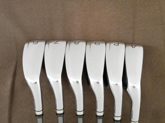 Iron set : PRGR : ชุดเหล็กกระเทย PRGR NEW Egg (ปี 2020 ตีง่ายและไกลมากๆ เด้งสุดๆ COR 0.82) มีเหล็ก 6-Pw,Aw (6 ชิ้น) ก้านกราไฟต์ M-37 Flex R