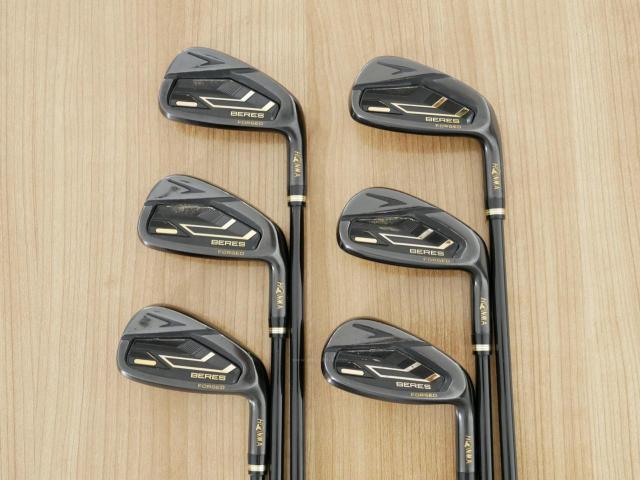 Iron set : Honma : ชุดเหล็ก Honma Beres 09 Forged Black (รุ่นล่าสุด ออกปี 2024 สวยมากๆ) มีเหล็ก 6-11 (6 ชิ้น เทียบเท่า 6-Pw) ก้าน ARMRQ FX Flex R
