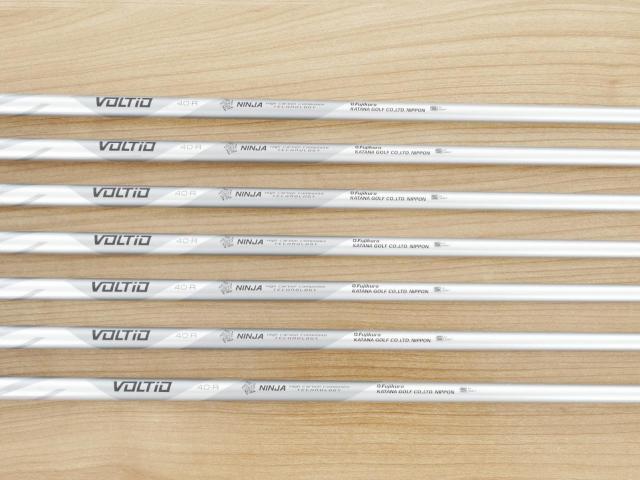 Iron set : Katana : ชุดเหล็ก Katana Voltio NINJA Model V (ปี 2020 หน้าเด้ง ตีไกล) มีเหล็ก 6-Pw,Aw,Sw (7 ชิ้น) ก้านกราไฟต์ Fujikura Voltio 40 Flex R