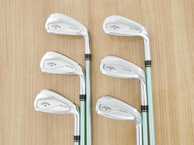 Lady club : All : ชุดเหล็ก Callaway ELYTE Max Fast (ออกปี 2025 ตีง่ายมาก ไกล Japan Spec.) มีเหล็ก 7-Pw,Aw,Sw (6 ชิ้น) ก้านกราไฟต์ UST Mamiya LINQ 40 Flex A (Lady)