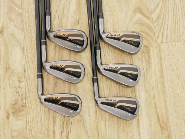 Iron set : Yonex : ชุดเหล็ก Yonex Royal E-Zone (รุ่นปี 2019 หน้าเด้งสุดๆ COR 0.82 ก้านดีมาก ตีไกลสุดๆ) มีเหล็ก 7-Pw,Aw,As (6 ชิ้น เหล็ก 7 ระยะเท่าเบอร์ 6 รุ่นอื่น) ก้านกราไฟต์ Flex SR