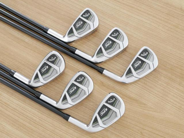 Iron set : Callaway : ชุดเหล็ก Callaway EPIC Star (ปี 2018 หน้าเด้ง โกงองศา ตีไกลมากๆ) มีเหล็ก 6-Pw,Aw (6 ชิ้น) ก้านกราไฟต์ Fujikura Speeder Evolution Flex SR