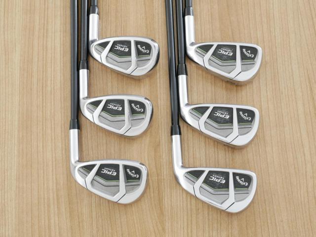 Iron set : Callaway : ชุดเหล็ก Callaway EPIC Star (ปี 2018 หน้าเด้ง โกงองศา ตีไกลมากๆ) มีเหล็ก 6-Pw,Aw (6 ชิ้น) ก้านกราไฟต์ Fujikura Speeder Evolution Flex SR