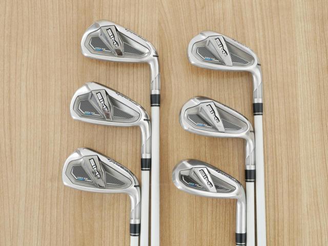 Lady club : All : ชุดเหล็ก Taylormade SIM 2 MAX OS (ออกปี 2021 Japan Spec.) มีเหล็ก 6-Pw,Sw (6 ชิ้น) ก้านกราไฟต์ Mitsubishi TENSEI TM40 Flex L