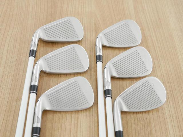 Lady club : All : ชุดเหล็ก Taylormade SIM 2 MAX OS (ออกปี 2021 Japan Spec.) มีเหล็ก 6-Pw,Sw (6 ชิ้น) ก้านกราไฟต์ Mitsubishi TENSEI TM40 Flex L