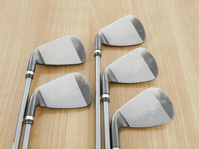 Iron set : PRGR : ชุดเหล็กกระเทย PRGR New Egg Iron (รุ่นปี 2017 ตีง่ายและไกลมาก) มีเหล็ก 7-Pw,Aw (5 ชิ้น) ก้านกราไฟต์ Flex S (M-43)