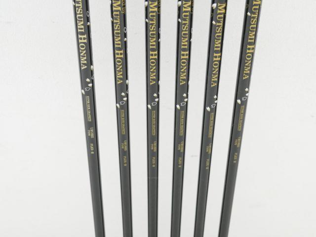 Iron set : Other Brand : **ของใหม่ ยังไม่แกะพลาสติก** ชุดเหล็ก Mutsumi Honma MH777 One Length (ใบใหญ่ ตีง่าย ไกล) มีเหล็ก 5-Pw (6 ชิ้น) ก้านกราไฟต์ Flex R
