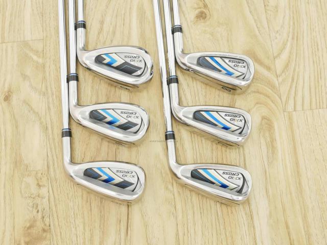 Iron set : XXIO : ชุดเหล็ก XXIO Cross 2 (ออกปี 2021 ตีไกลที่สุดของที่สุดจาก XXIO หน้าเด้งสุดๆ) มีเหล็ก 6-Pw,Aw (6 ชิ้น ตีไกลกว่าปกติ 2 เบอร์) ก้านเหล็ก NS Pro 860 DST Flex R