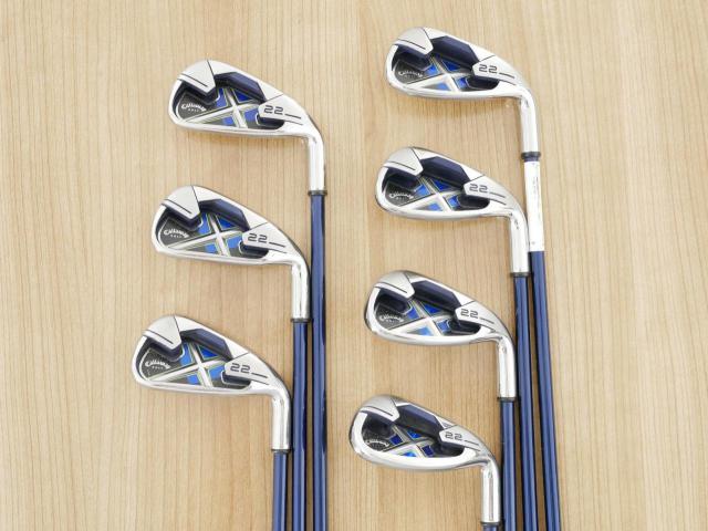 Iron set : Callaway : ชุดเหล็ก Callaway X-22 มีเหล็ก 5-Pw,Sw (7 ชิ้น) ก้านกราไฟต์ Flex SR