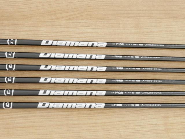 Iron set : PRGR : ชุดเหล็ก PRGR 02 Forged (ปี 2023 นุ่มมาก หายาก) มีเหล็ก 5-Pw (6 ชิ้น) ก้านกราไฟต์ Mitsubishi Diamana Flex S