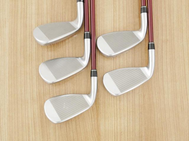Iron set : PRGR : ชุดเหล็ก PRGR RS Red (รุ่นปี 2020 หน้าเด้ง ตีไกลมาก) มีเหล็ก 6-Pw (5 ชิ้น) ก้านกราไฟต์ Fujikura Speeder Evolution Flex R