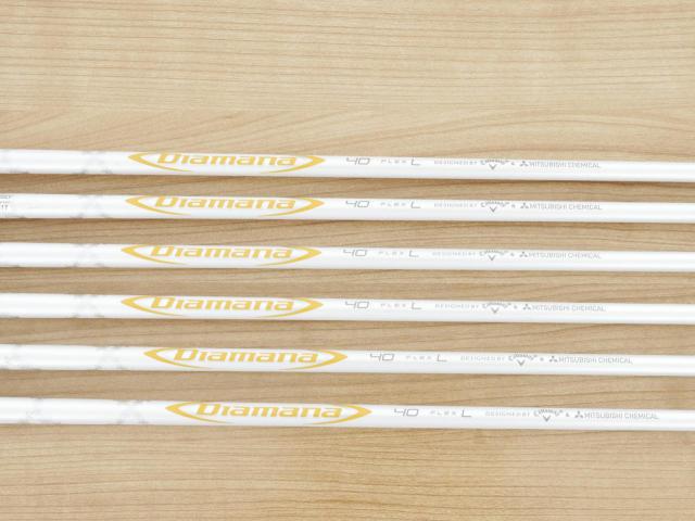 Lady club : All : ชุดเหล็ก Callaway Mavrik MAX (ออกปี 2020 ตีง่าย ไกลมากๆ) มีเหล็ก 7-Pw,Aw,Sw (6 ชิ้น) ก้านกราไฟต์ Mitsubishi Diamana 40 Flex L