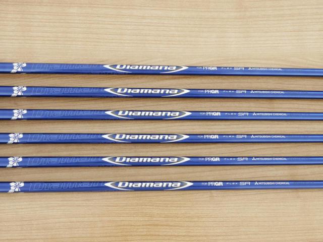 Iron set : PRGR : ชุดเหล็ก PRGR RS Maraging Face (ออกปี 2019 หน้าเด้ง) มีเหล็ก 5-Pw (6 ชิ้น) ก้านกราไฟต์ Mitsubishi Diamana Flex SR